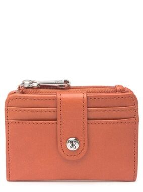 hobo val indexer brown leather card holder